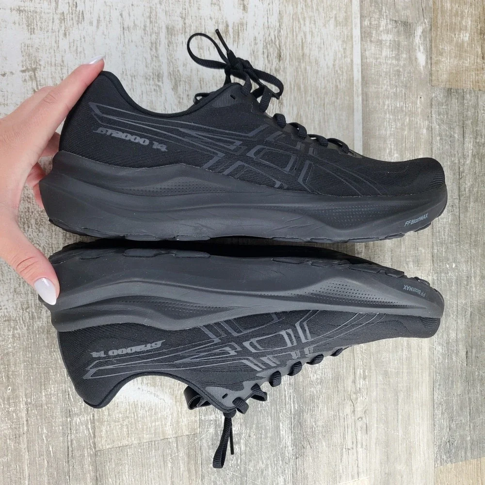 Asics GT-2000 14 Mens Running Shoes Sz 12 Black Graphite Gray Sneakers 1011C056